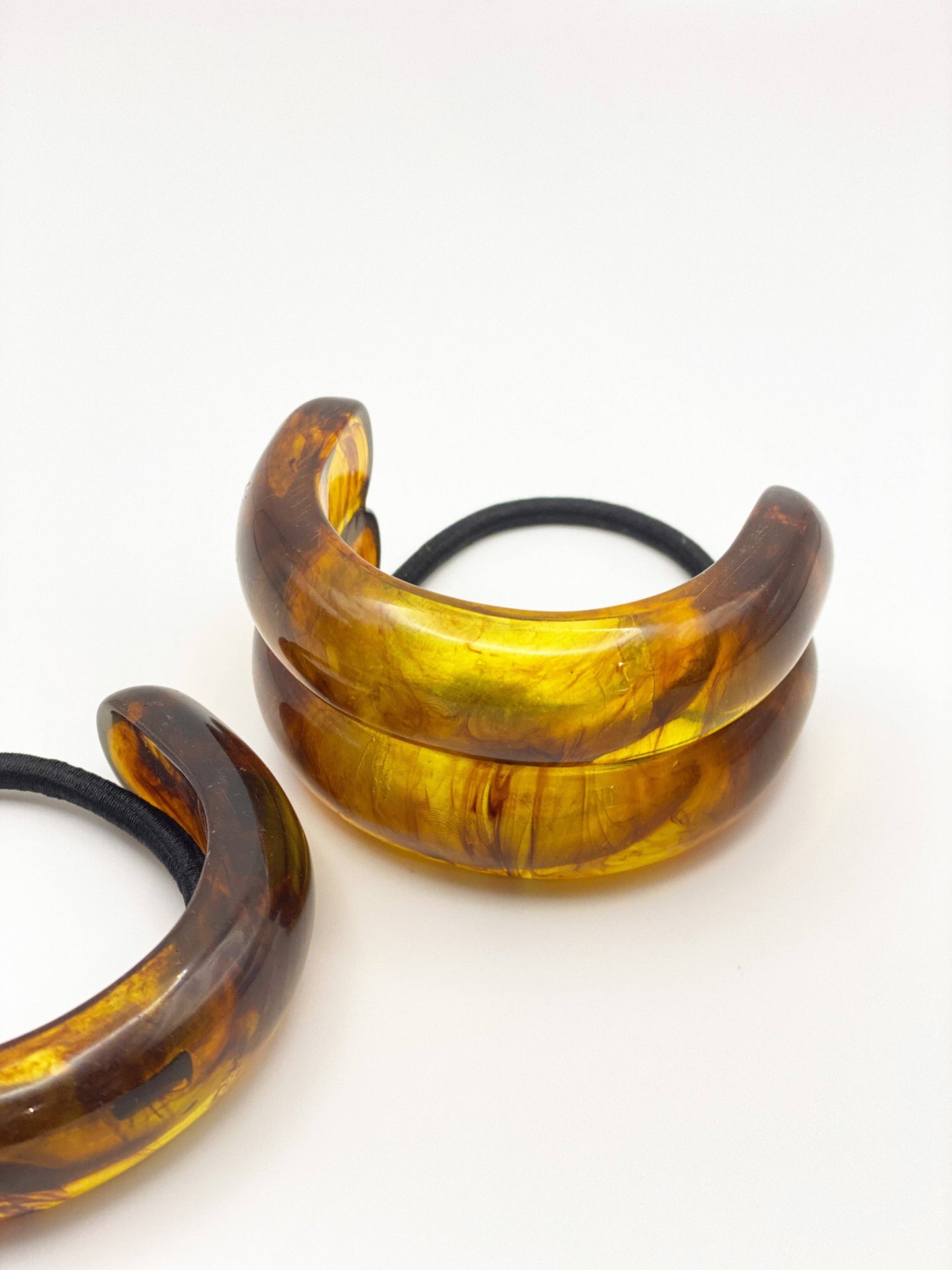 Double Crescent Hair Cuff Tie - Tortoise