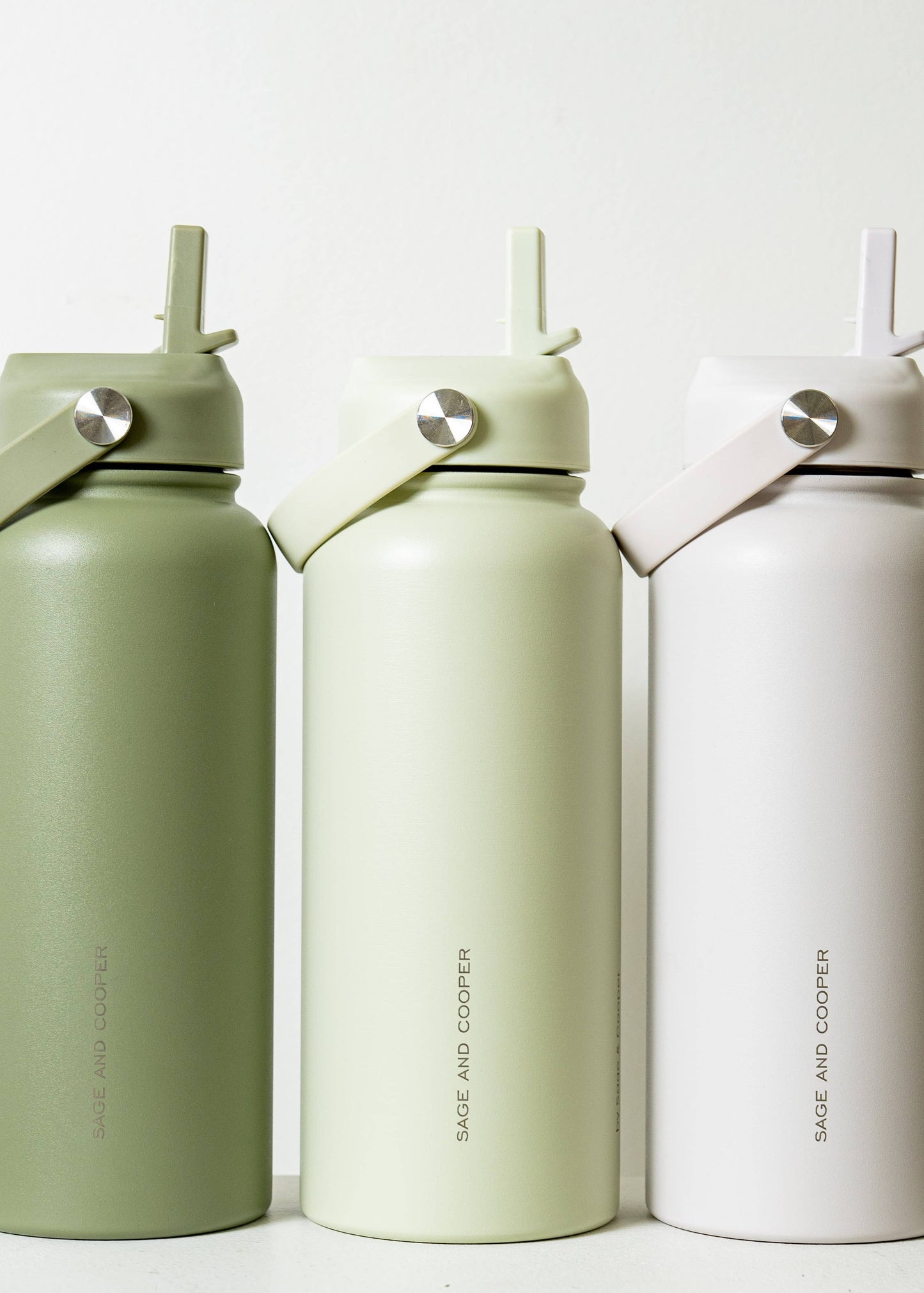 Sage & Cooper - The Sage & Cooper Insulated Drink Bottle: Light Green / 1 Litre