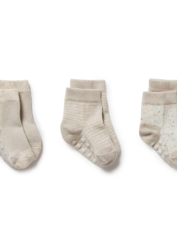 Organic 3 Pack Baby Socks - Cantaloupe