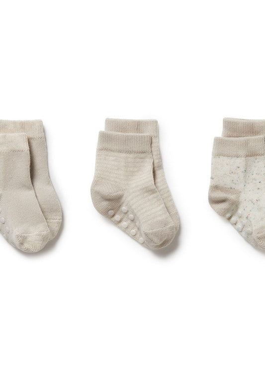 Organic 3 Pack Baby Socks - Cantaloupe