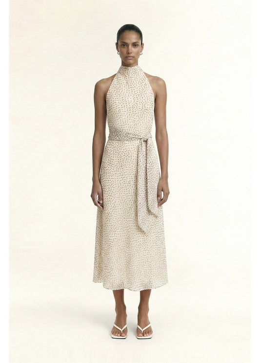 Staple the Label Eva Halter Midi Dress in Abstract Spot