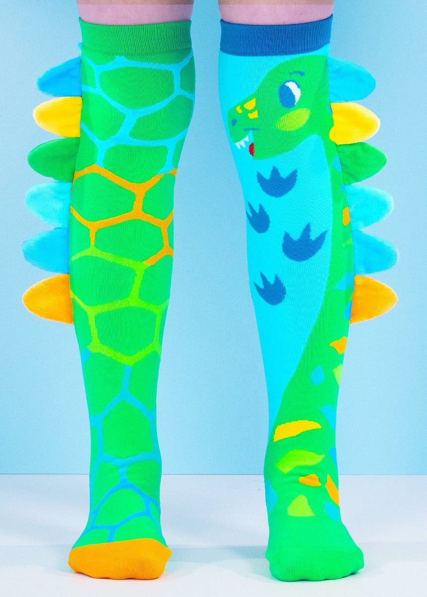 Green Roar Dino Socks - Toddler