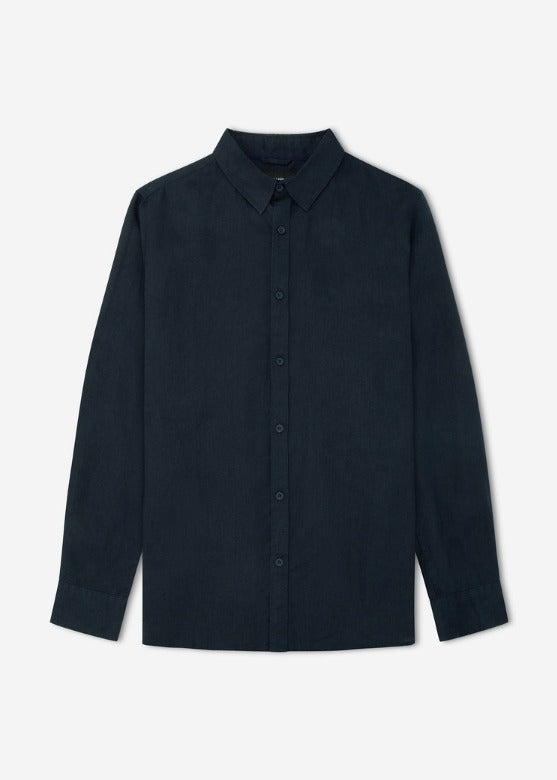 Linen LS Shirt - Navy