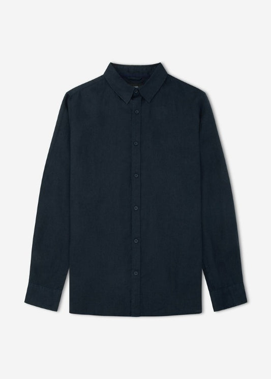 Linen LS Shirt - Navy