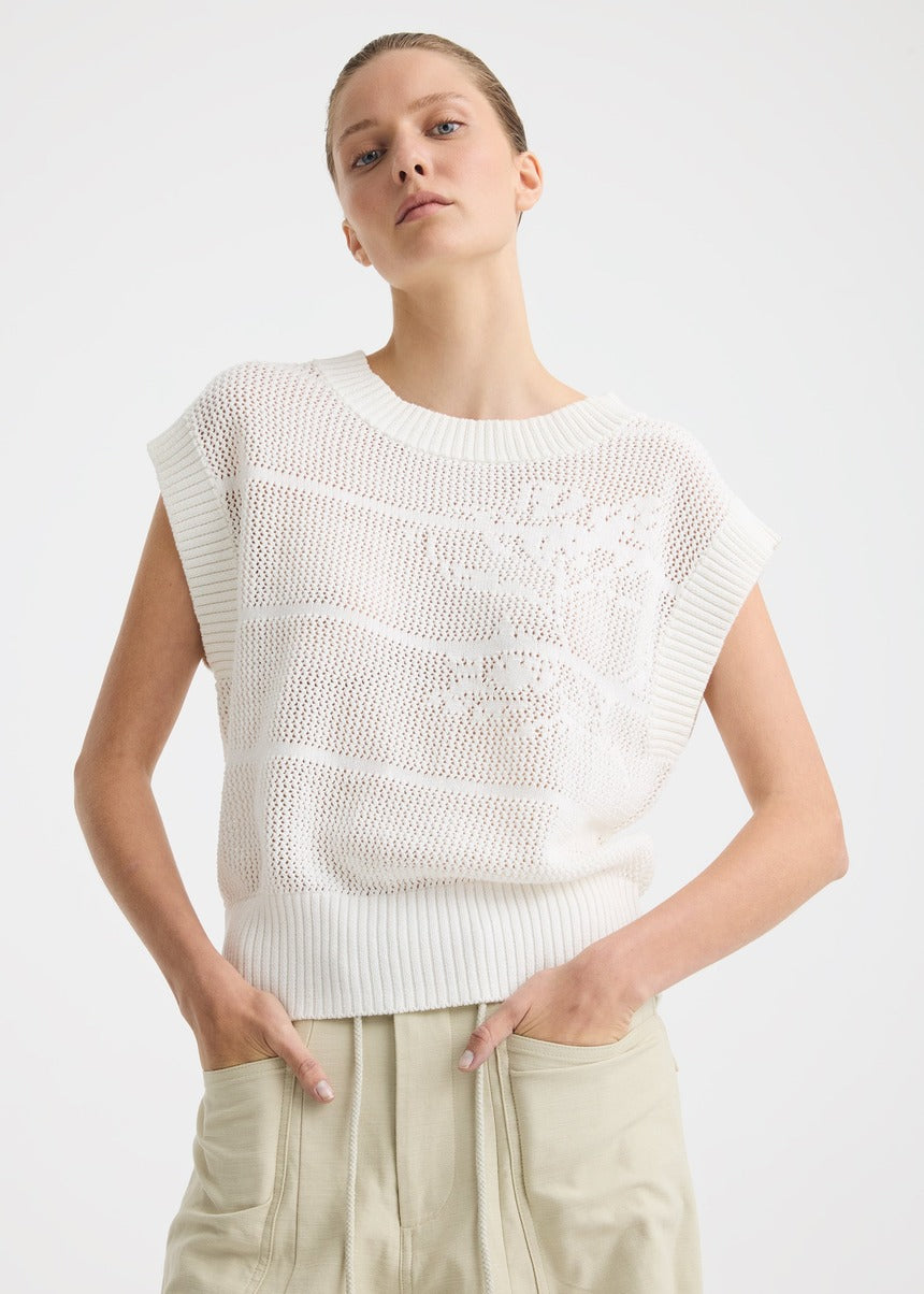 Elira Knit Vest - White