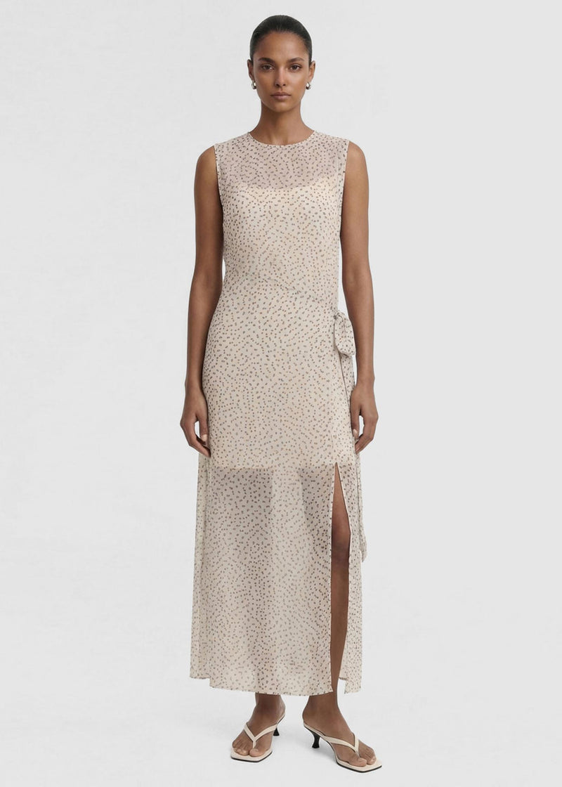 Eva Maxi Sheath Dress - Abstract Spot
