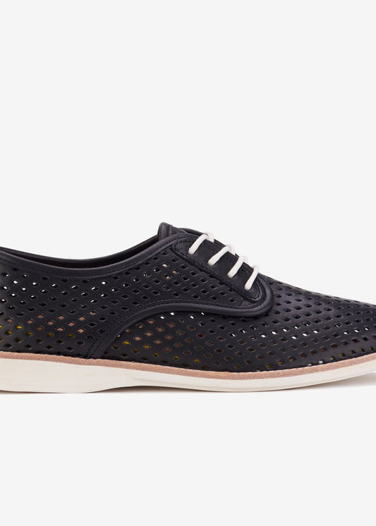 Rollie Nation Derby Punch Shoes - Black, product photo