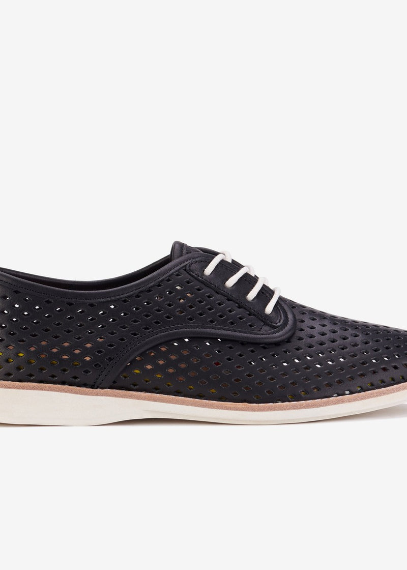 Derby Punch Shoes - Black