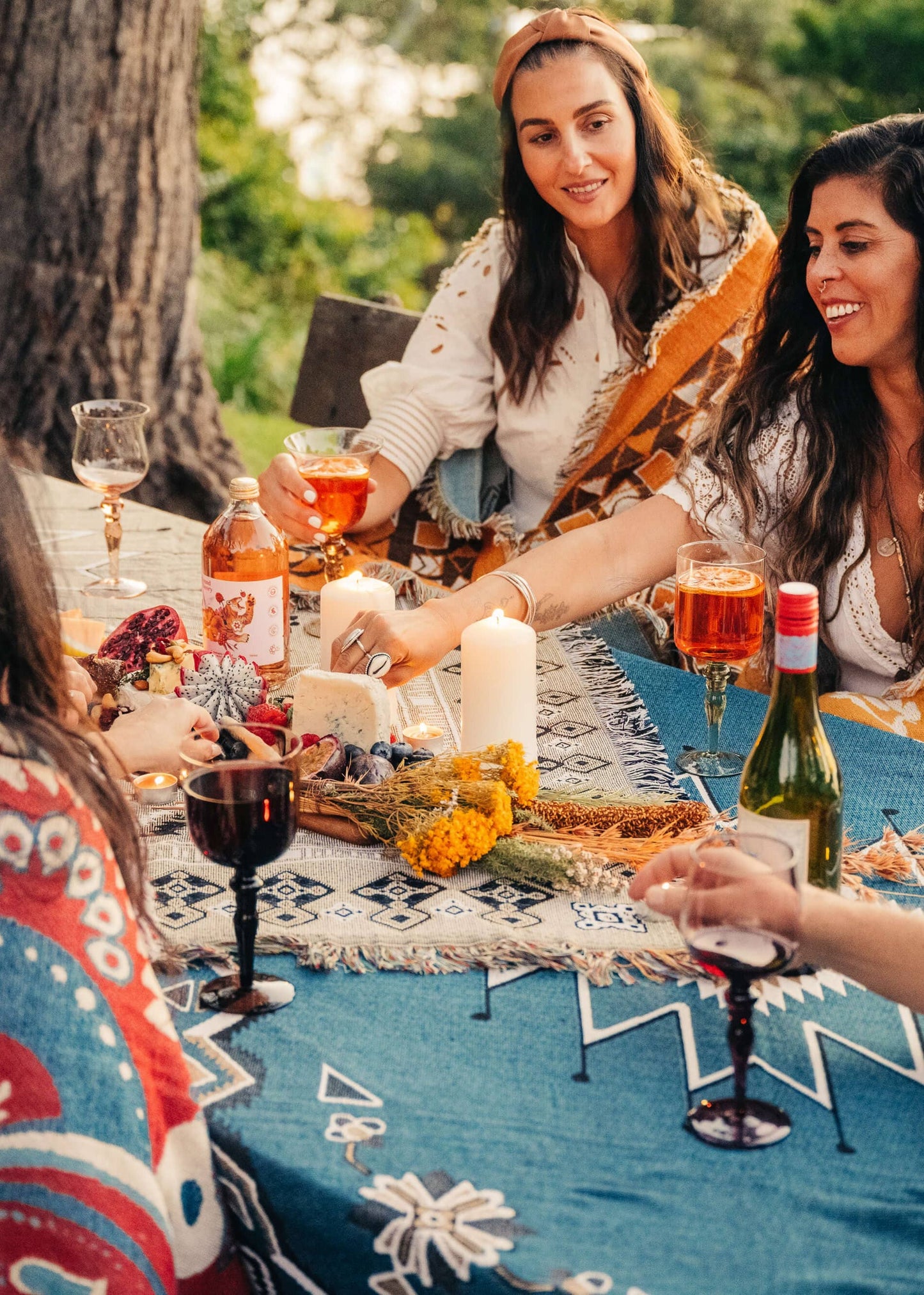 HENDEER - 'Let It Be' Woven Picnic Rug/Throw: Regular 130x160cm