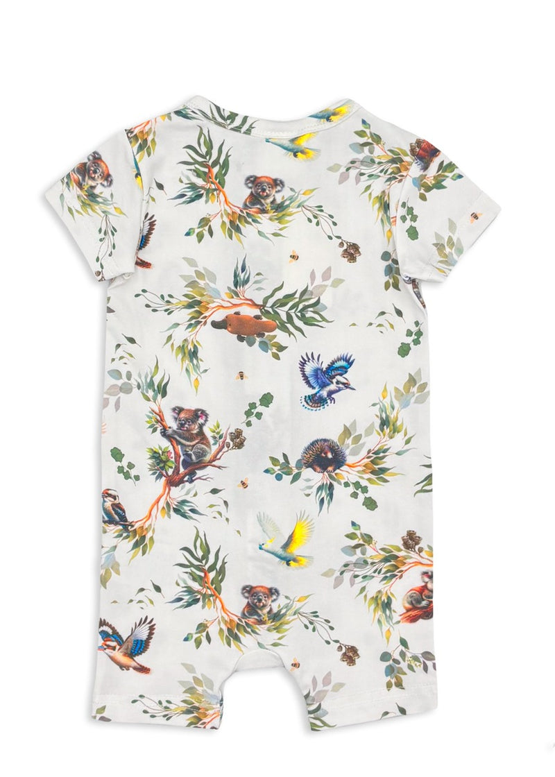 Gumnut Zip Romper - Off White