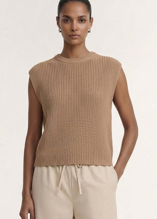 Ellis Knit Tank - Taupe