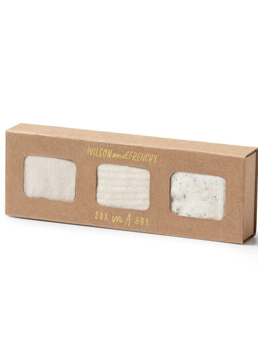 Organic 3 Pack Baby Socks - Cantaloupe