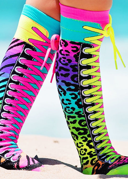 MadMia Safari Socks 6-99, shown worn