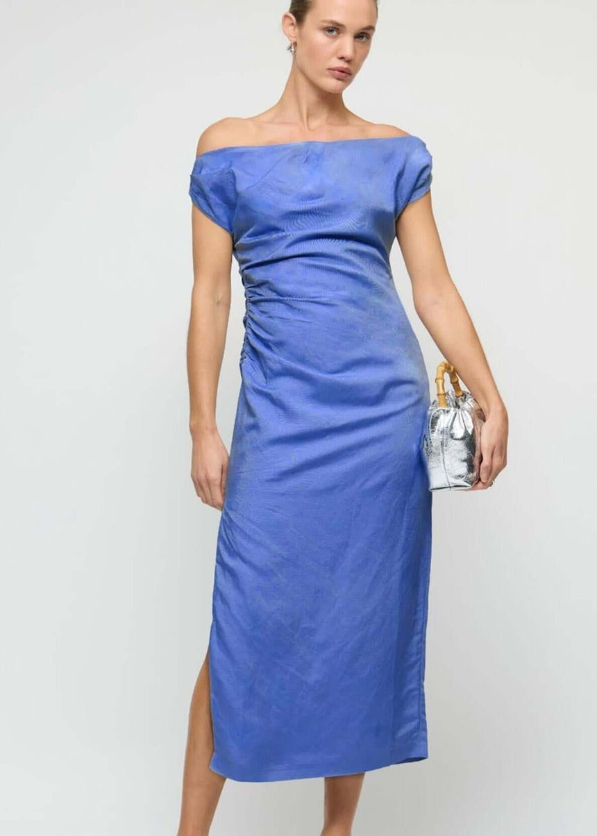 Azzurra Off Shoulder Dress - Jacaranda