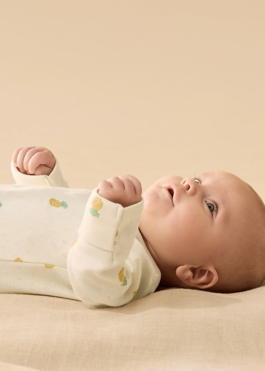 Piney Pals Organic Pointelle Zipsuit with Feet