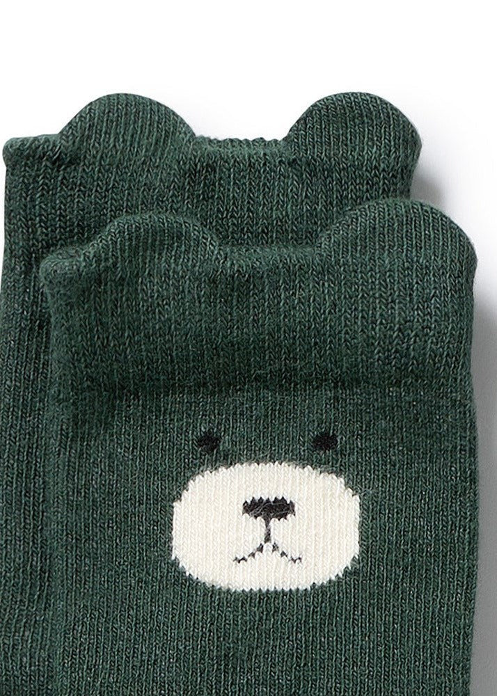 Organic 4 Pack Baby Socks - Moss,Buttermilk,Storm Blue, Twilight