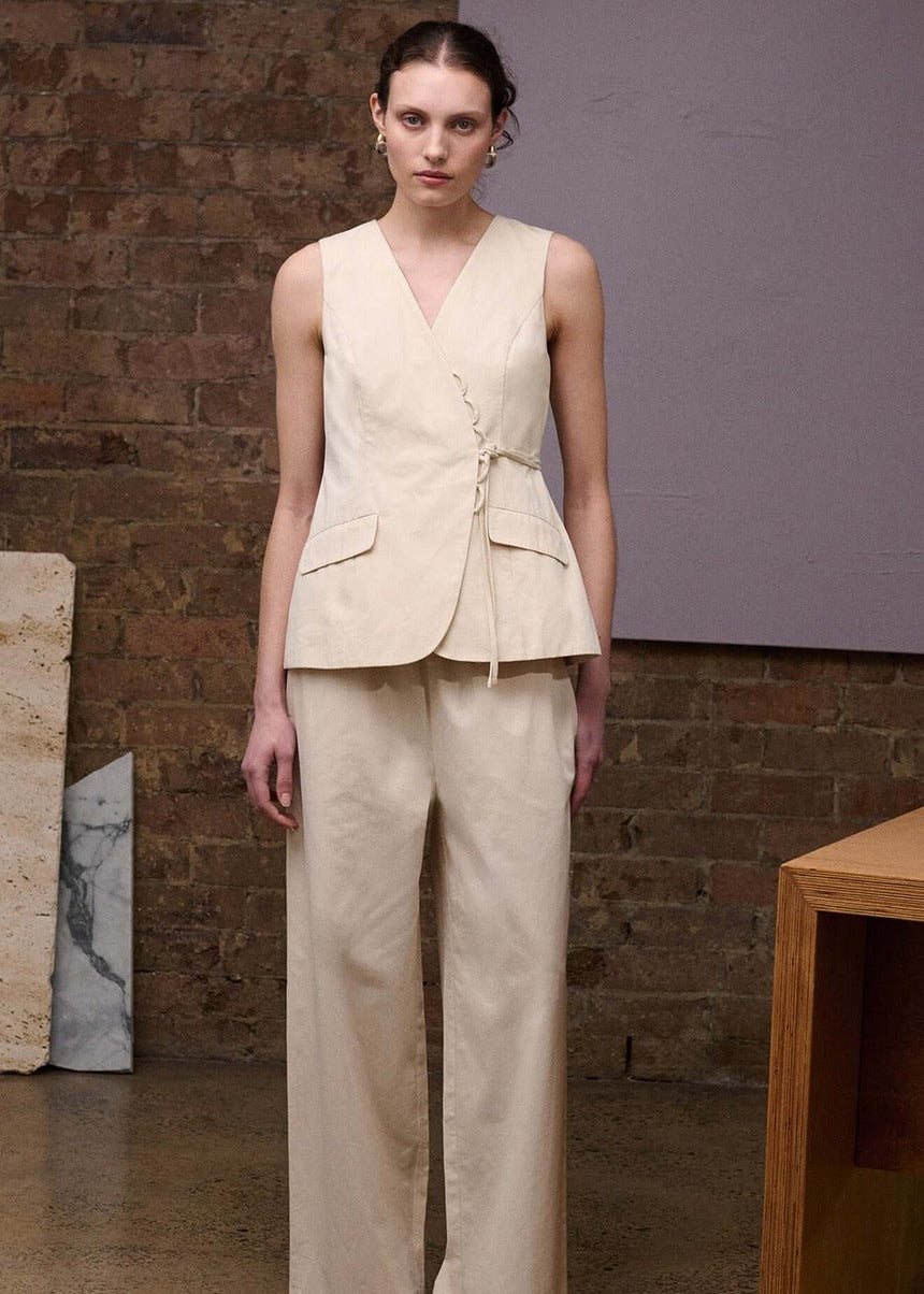 Willow Drawstring Pant - Stone
