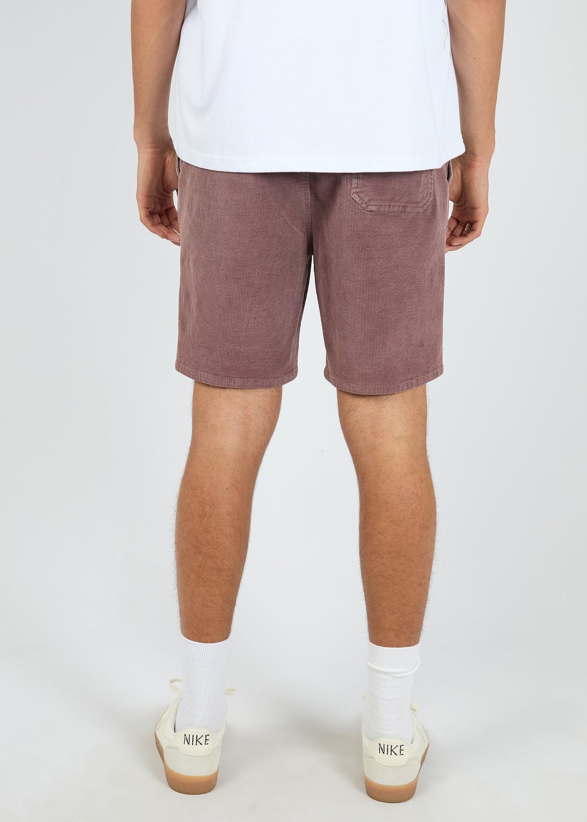Back of the vino corduroy short showing the patch pocket