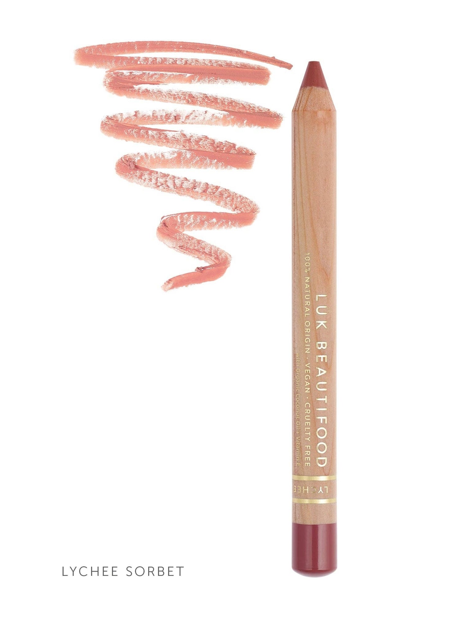 Luk Beautifood - Eco-luxe Lipstick Crayon in Lychee Sorbet