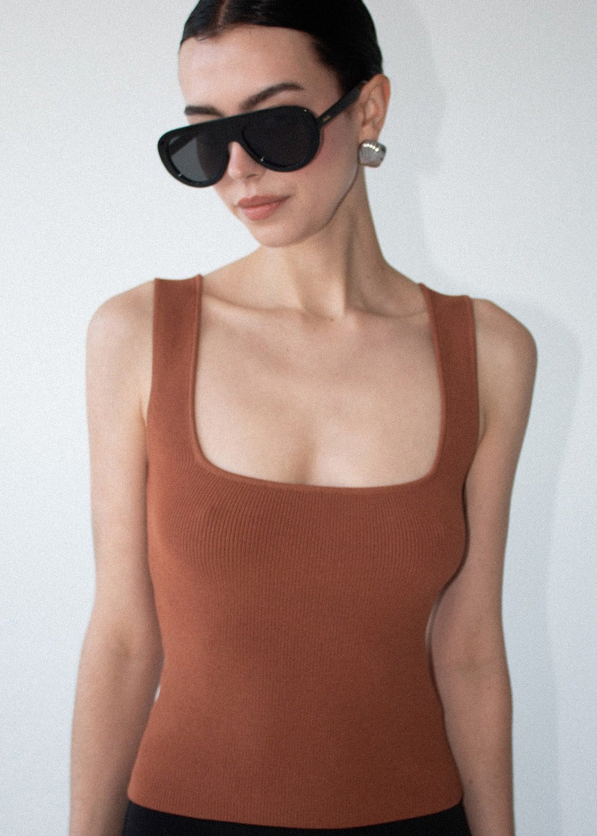 Loam Square Neck Tank - Copper