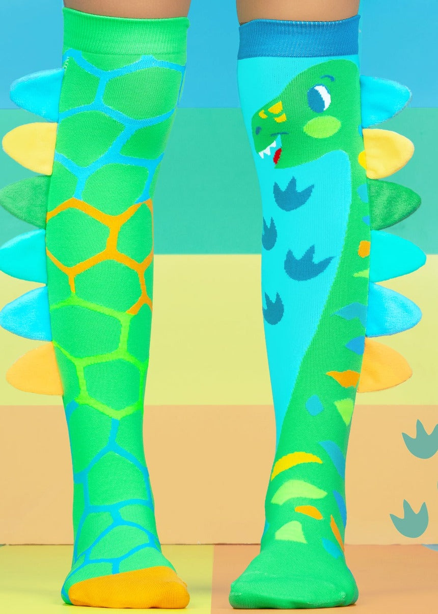 Green Roar Dino Socks - Toddler