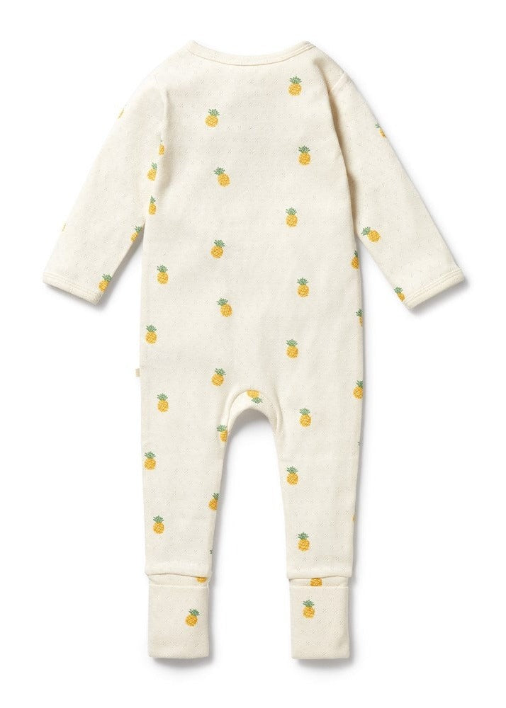 Piney Pals Organic Pointelle Zipsuit with Feet
