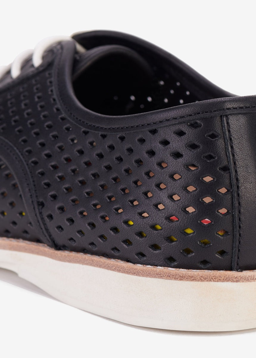 Derby Punch Shoes - Black