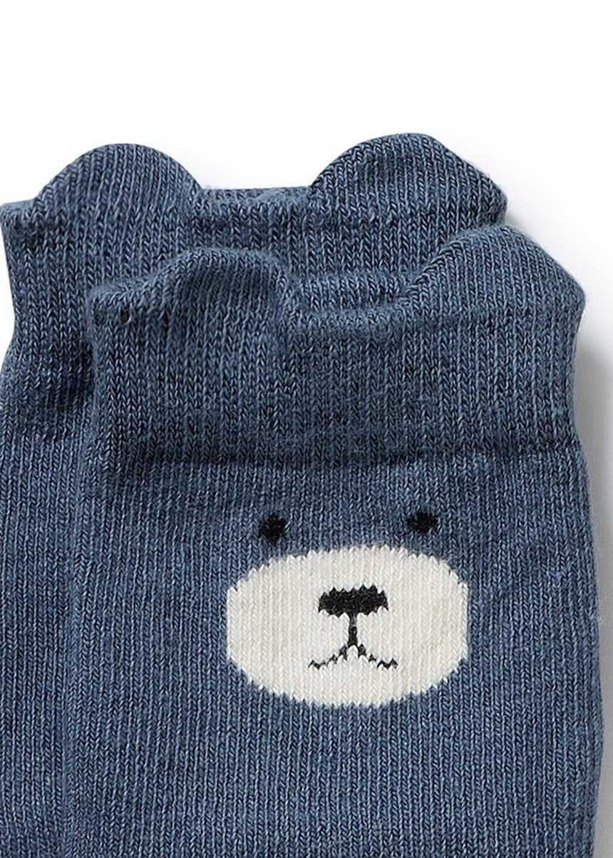 Organic 4 Pack Baby Socks - Moss,Buttermilk,Storm Blue, Twilight