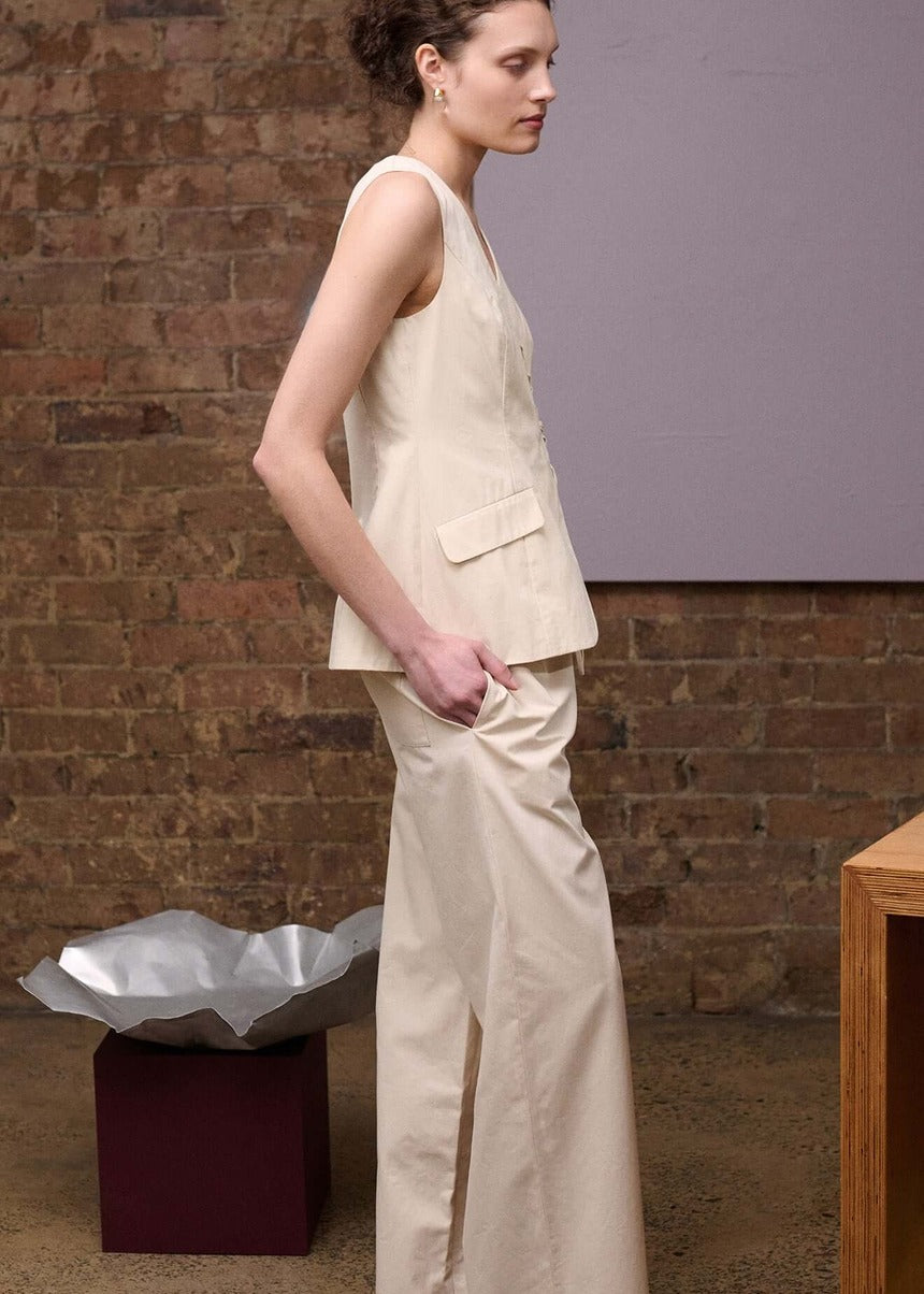 Willow Drawstring Pant - Stone
