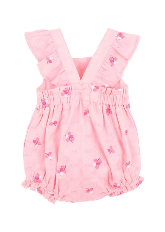 Summer Vacay Embroidered Overall - Pink
