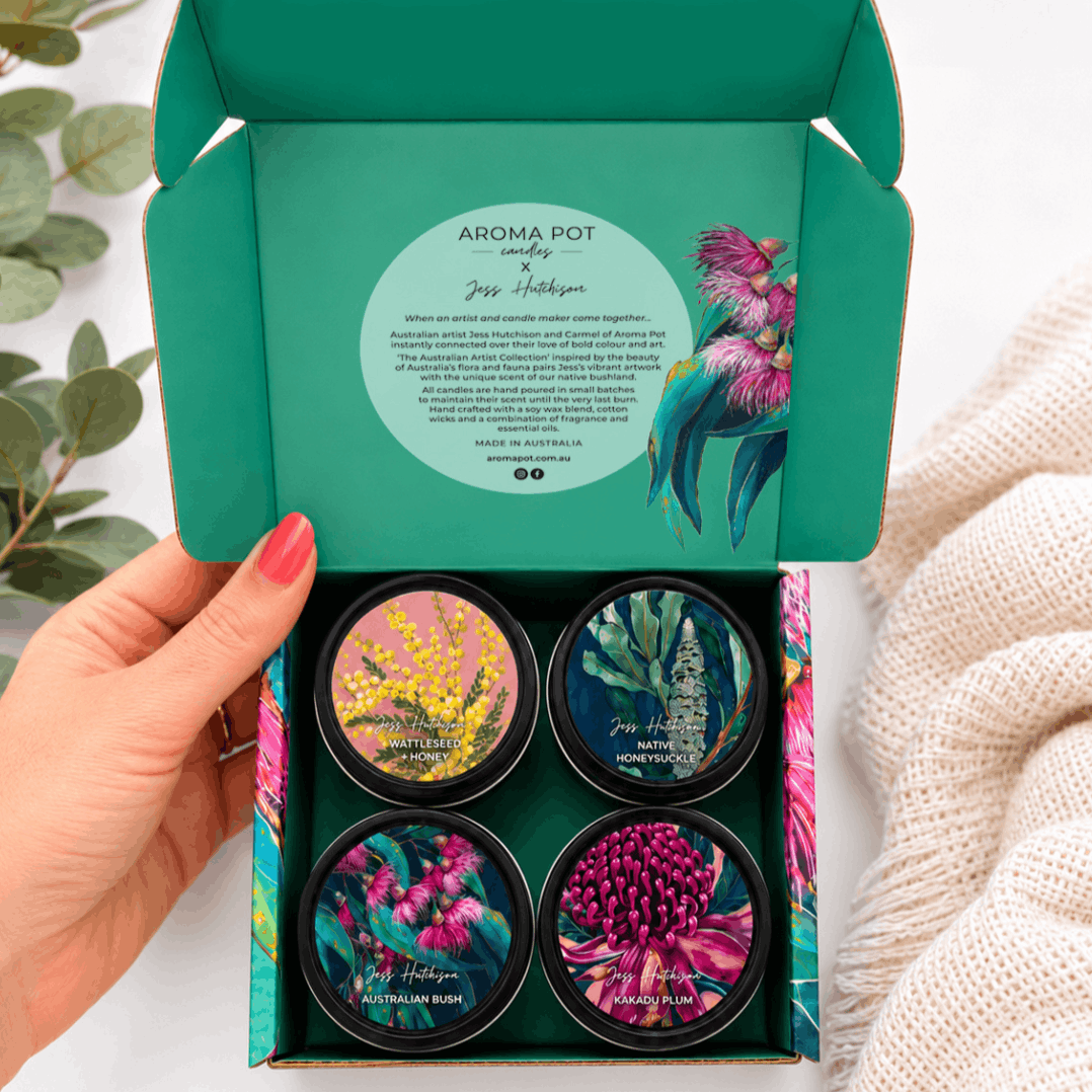 Aroma Pot - Australian 4 x candle gift pack | Natives | 60+hrs