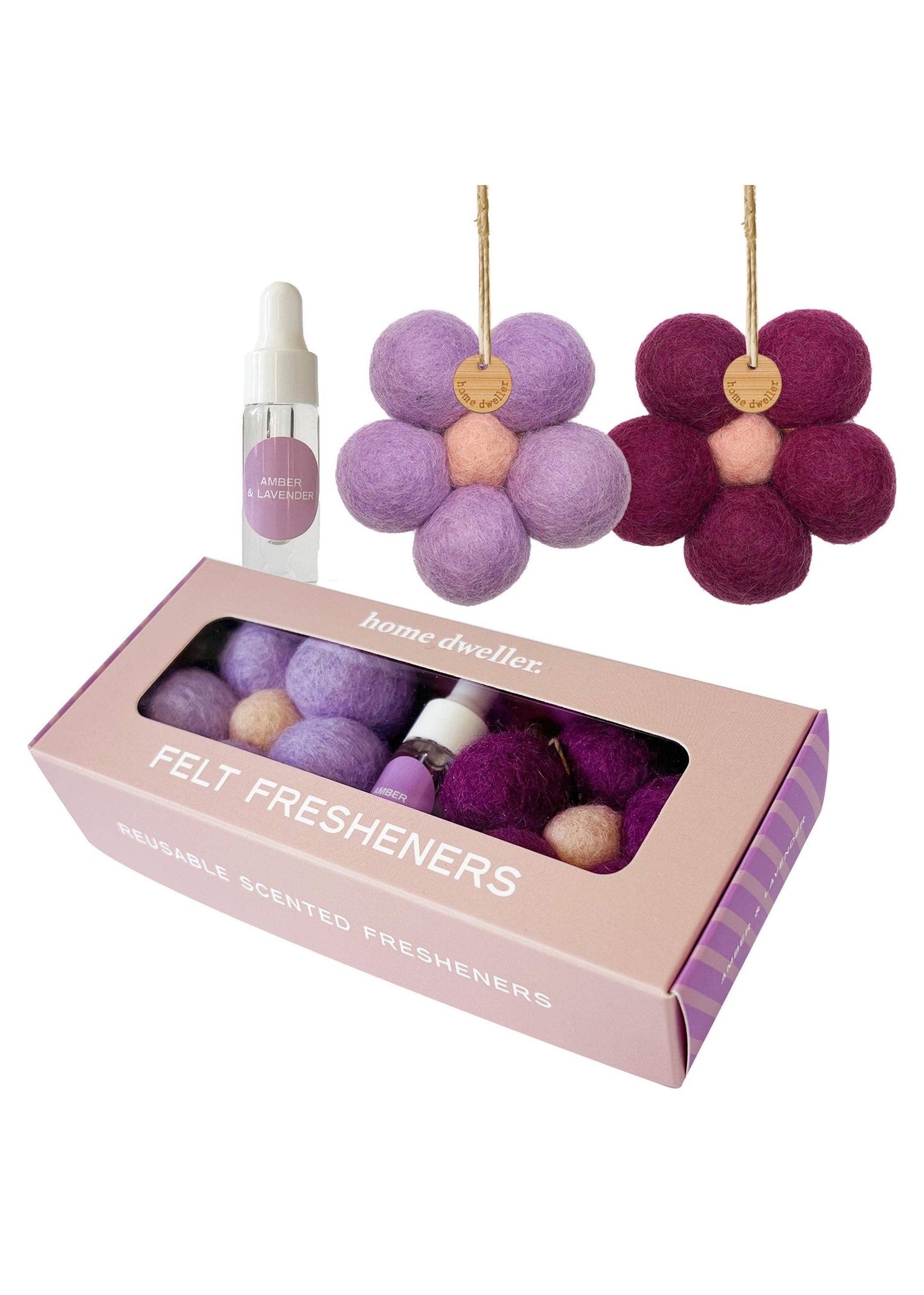 Felt Flower Fresheners - Amber & Lavender
