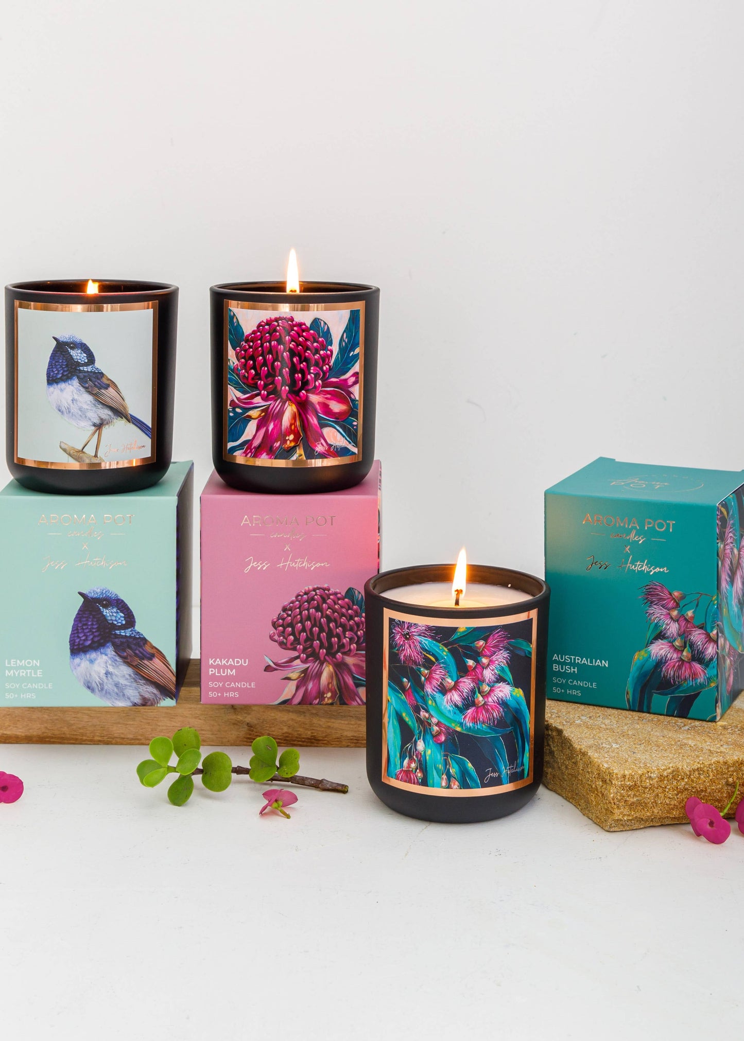 Aroma Pot - 50+hrs Australian artist soy candle - Kakadu plum