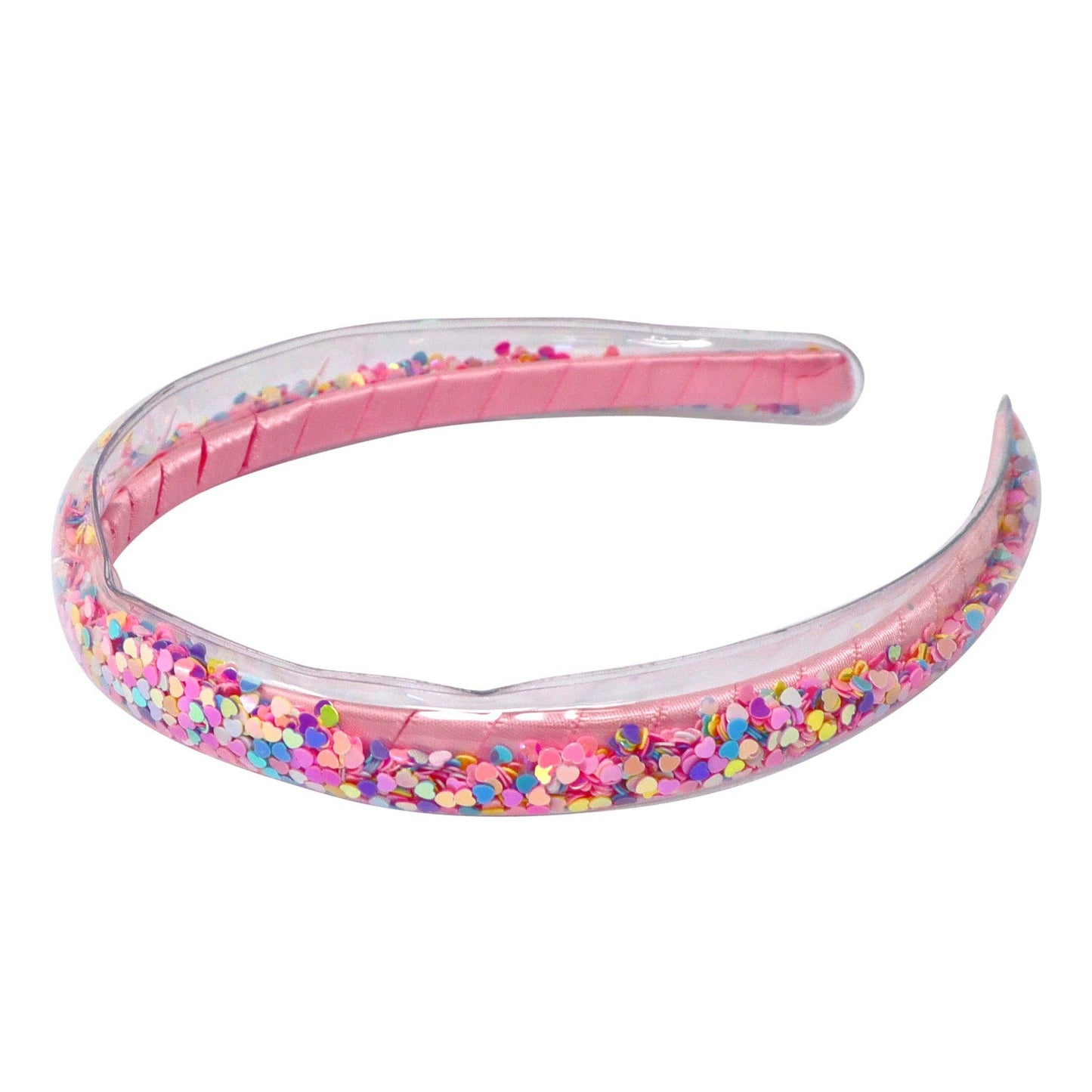 Pink Poppy - Rainbow Hearts Glitter Headband - (Pack Size: 6)