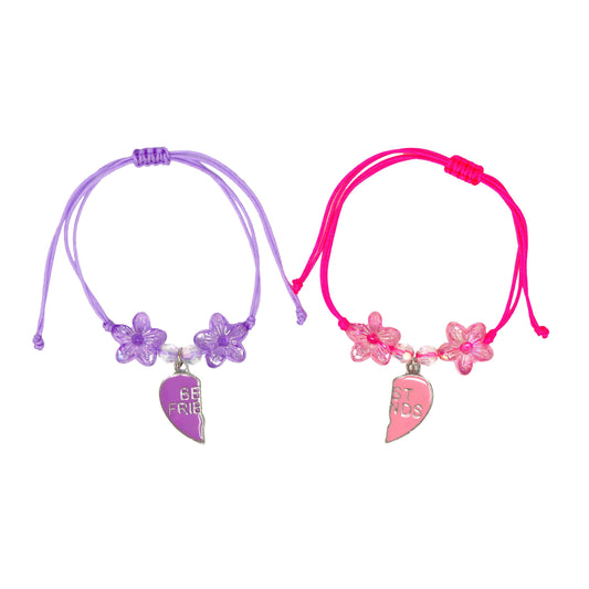 Pink Poppy - BFF Joining Heart Cord Bracelet