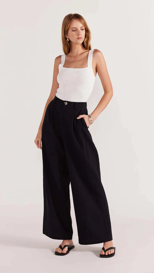 Harper Wide Leg Pants - Black