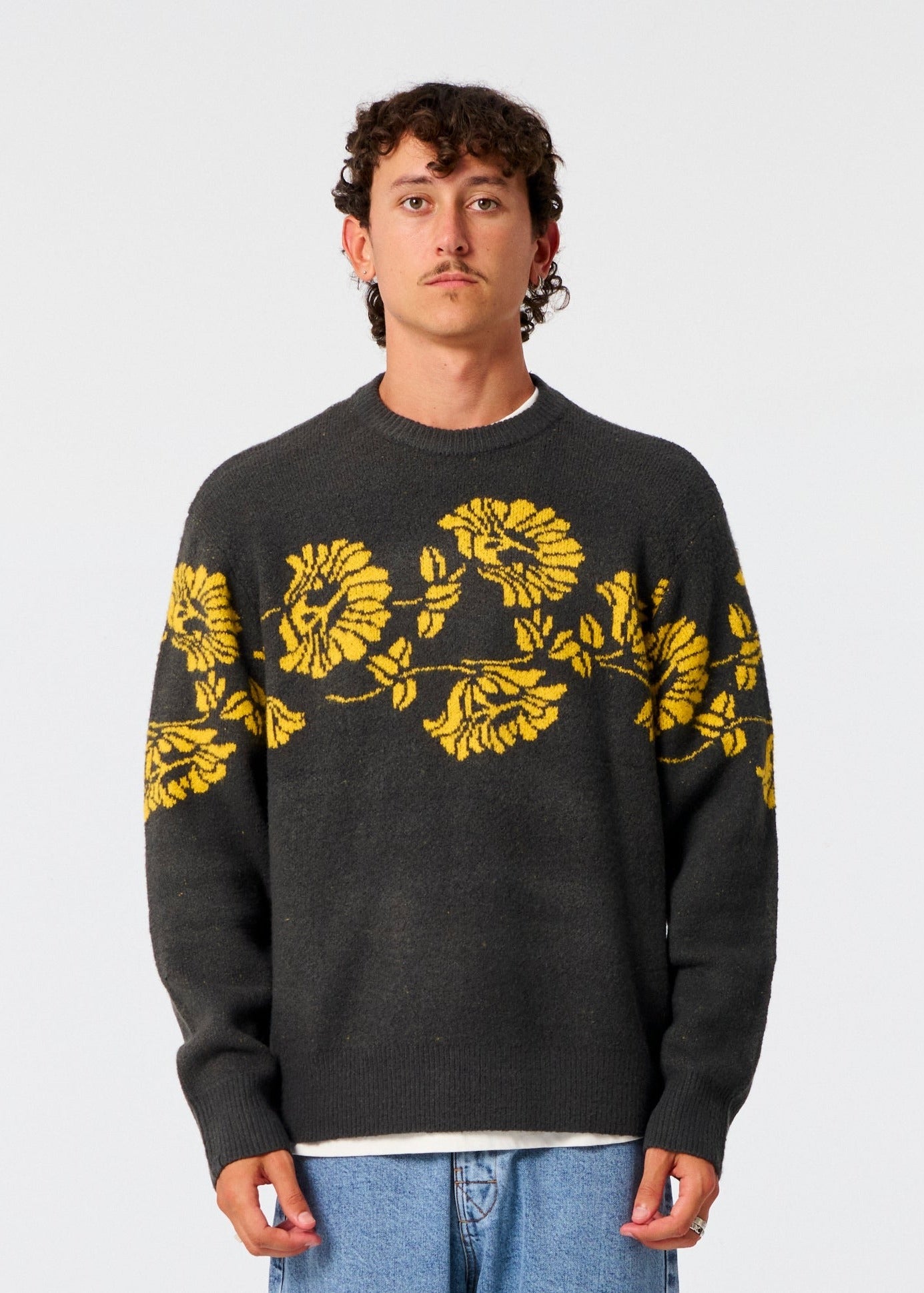 Peace Flower Crew Knit - Phantom - photo 1