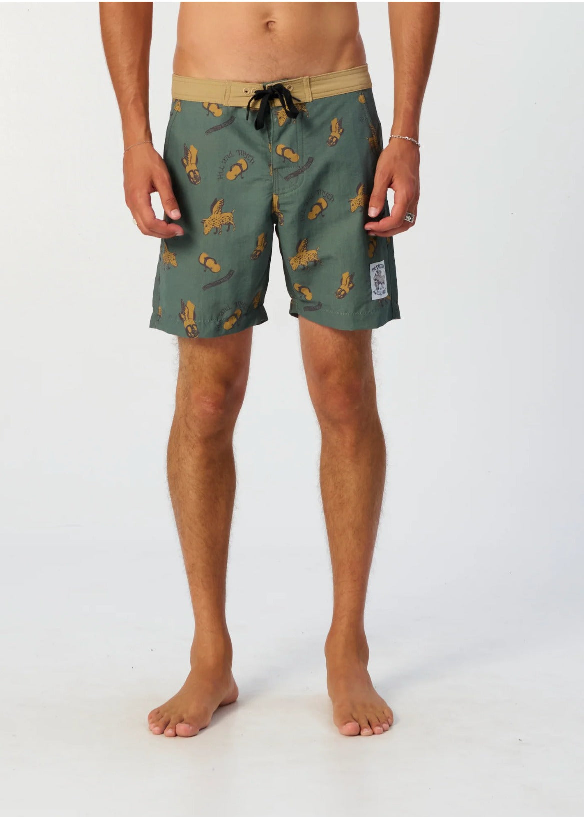 Peace Thong 17" Boardshort - Green