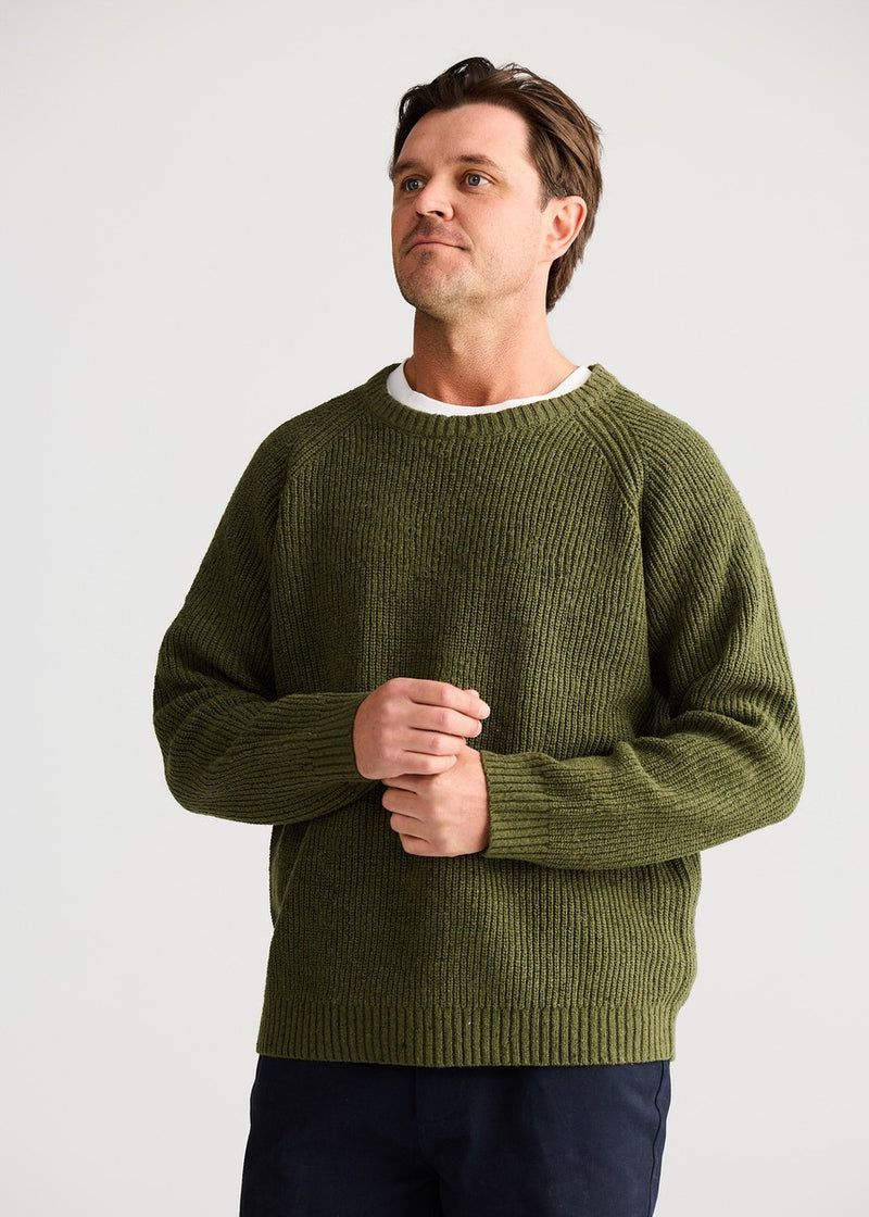 Thornbury Knit - Khaki Fleck