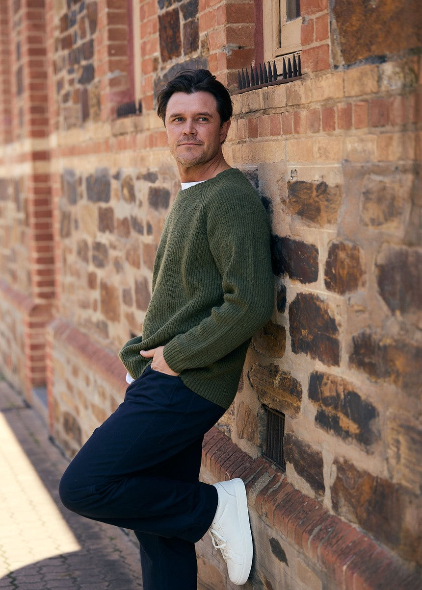 Thornbury Knit - Khaki Fleck