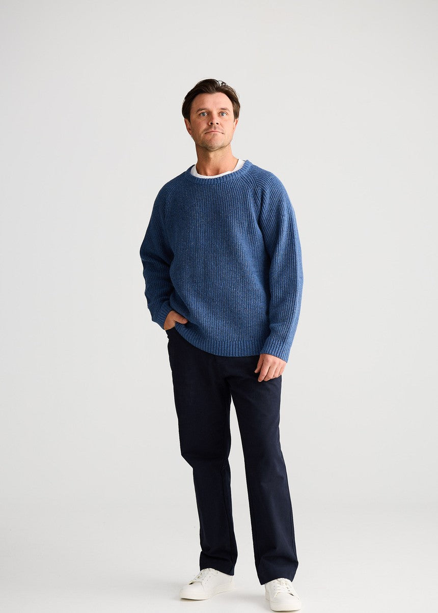 Thornbury Knit - Blue Fleck
