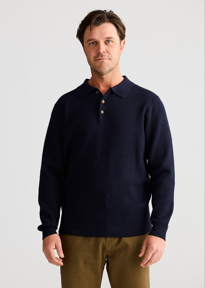 Lenny LS Polo - Navy