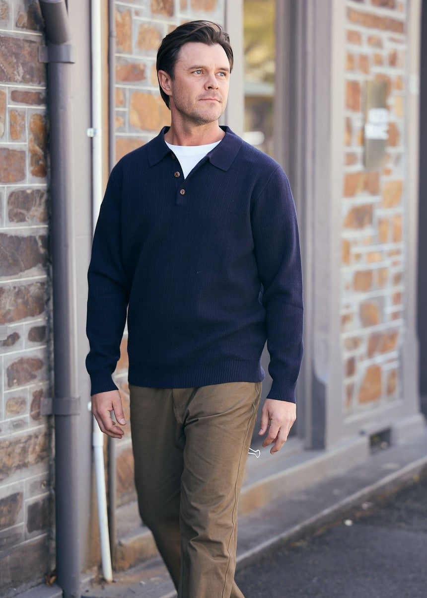 Lenny LS Polo - Navy
