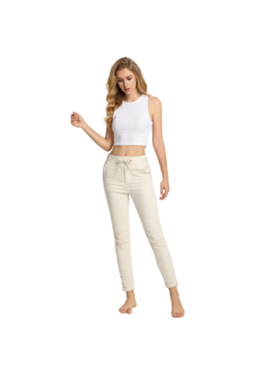 Dara Italian Denim Jeans - Taupe