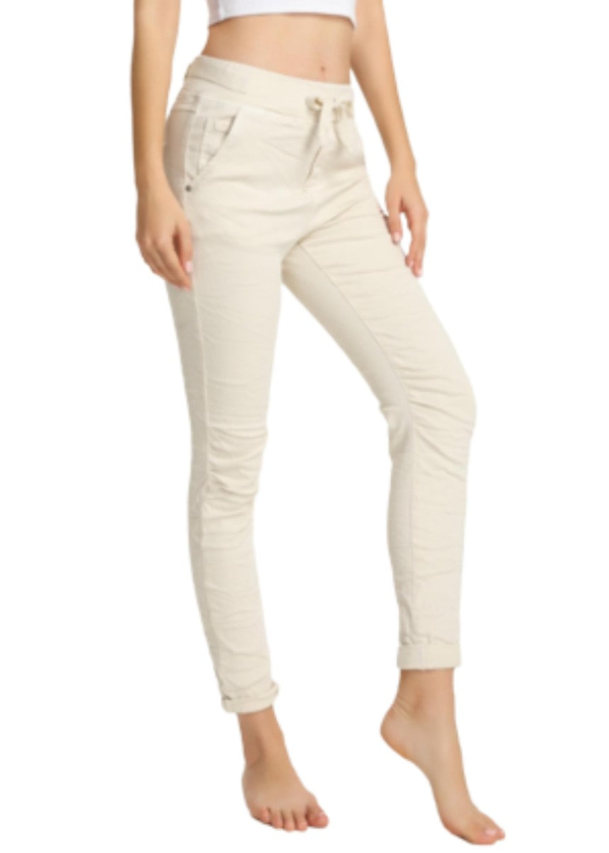Dara Italian Denim Jeans - Taupe