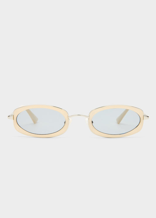 Mecharo Sunglasses - Silver / Milky Butter