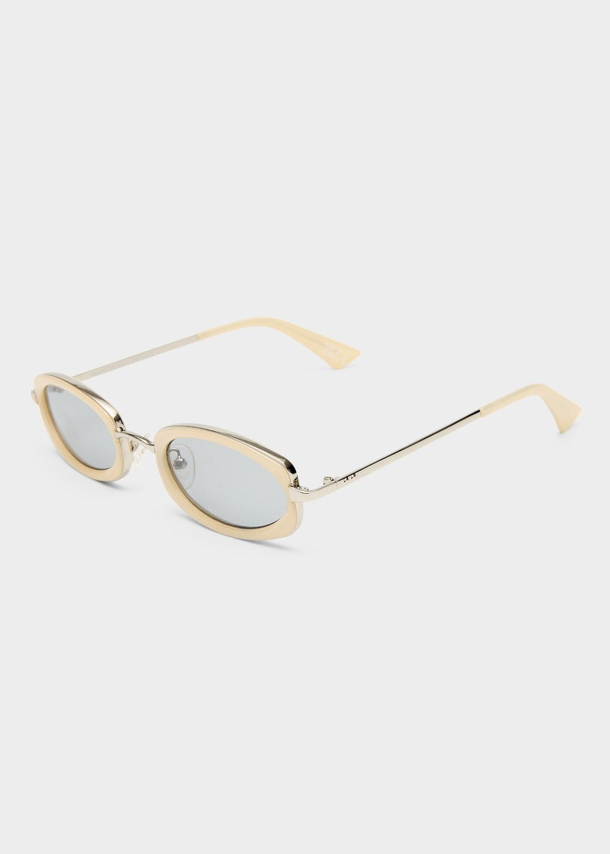 Mecharo Sunglasses - Silver / Milky Butter