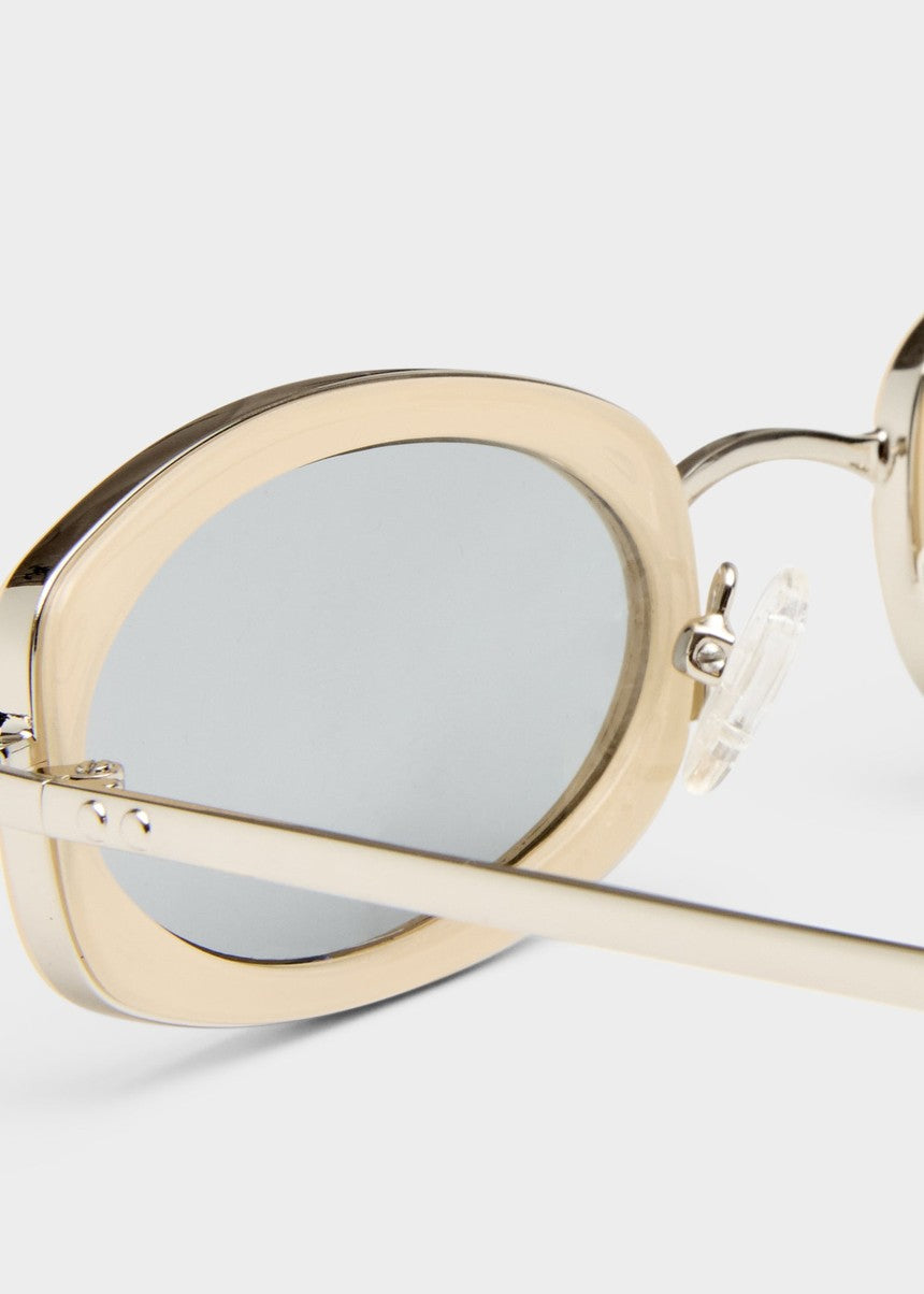 Mecharo Sunglasses - Silver / Milky Butter