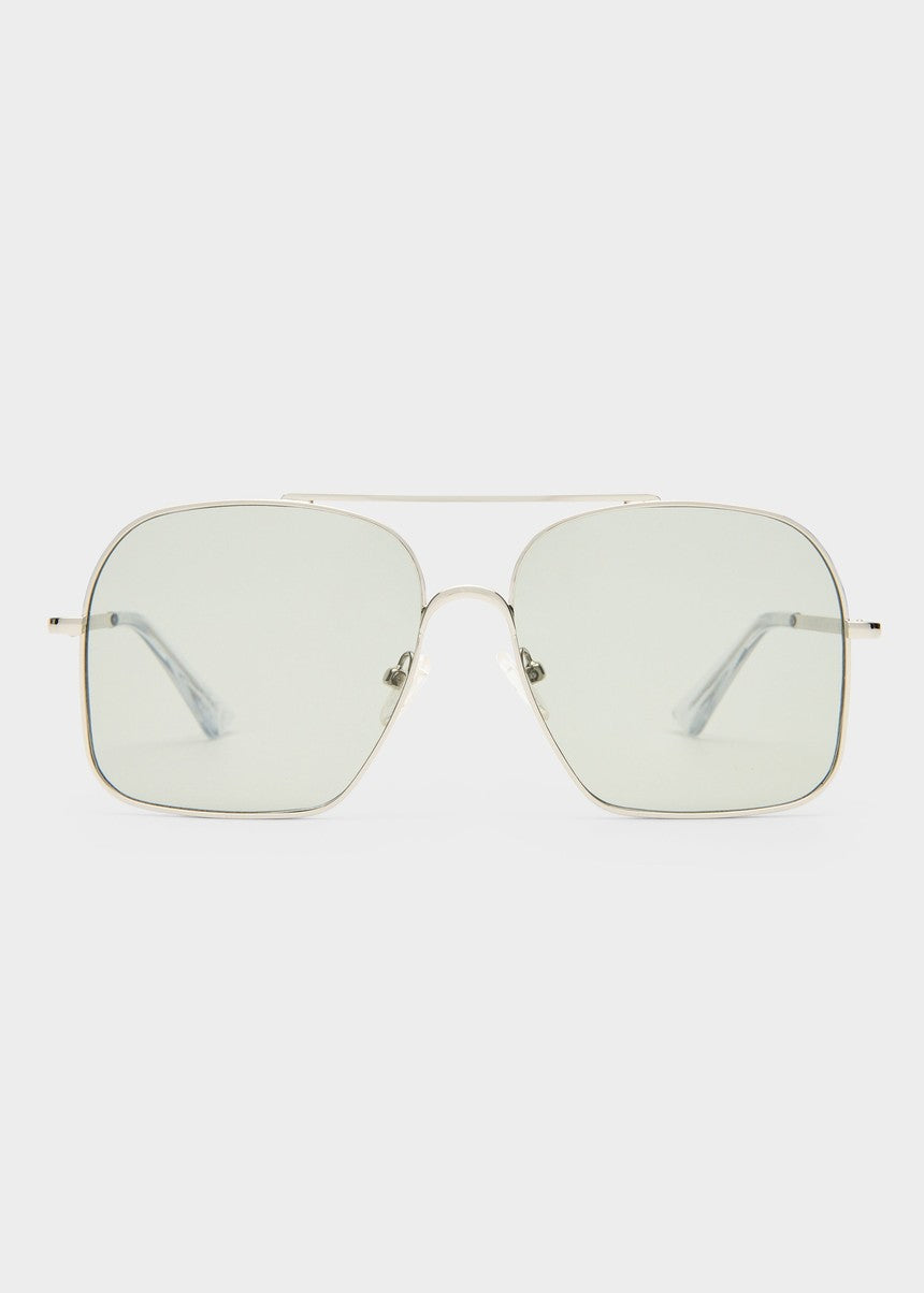 Civelle Sunglasses - Bright Silver / Crystal Clear