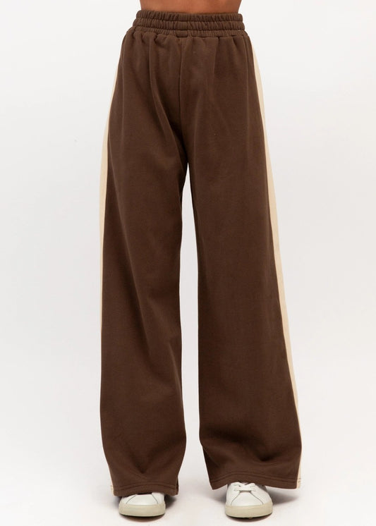 Striped Jogger - Chocolate
